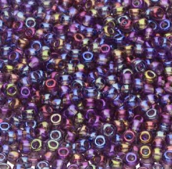 50g 8/0 Transparent Amethyst AB Seed Beads