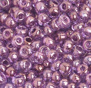 50g 8/0 Transparent Amethyst Bronze Coated Seed Beads