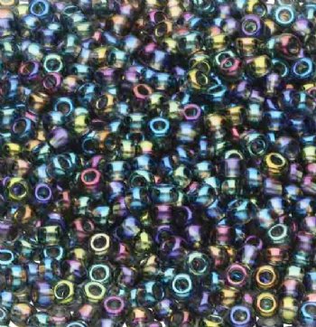 50g 8/0 Transparent Black Diamond AB Seed Beads