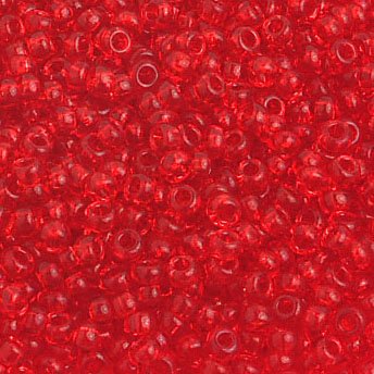 50g 8/0 Transparent Light Red Seed Beads