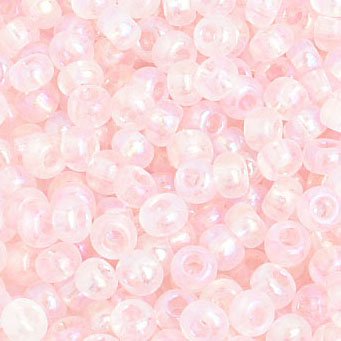50g 8/0 Transparent Light Pink AB Seed Beads