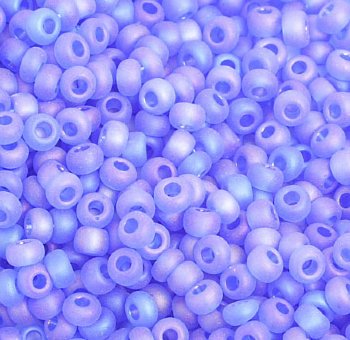 50g 8/0 Transparent Matte Blue AB Seed Beads