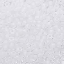 50g 8/0 Transparent Matte Crystal Seed Beads
