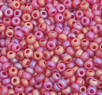 50g 8/0 Transparent Matte Dark Red AB Seed Beads