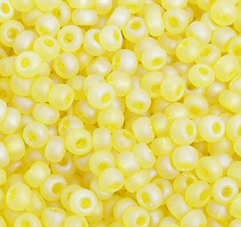 50g 8/0 Transparent Matte Yellow AB Seed Beads