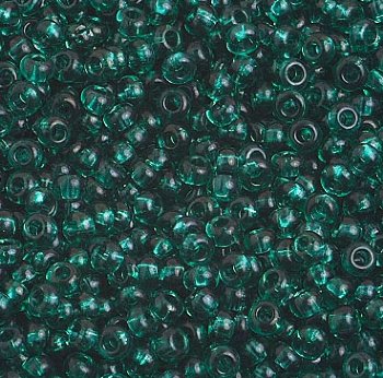 50g 8/0 Transparent Teal Seed Beads