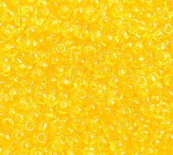 50g 8/0 Transparent Yellow Seed Beads