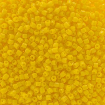 25g, 9/0 3-Cut Opaque Golden Yellow Seed Beads