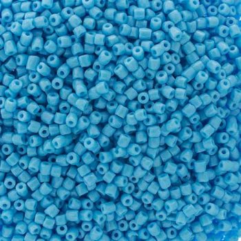 25g, 9/0 3-Cut Opaque Light Blue Seed Beads