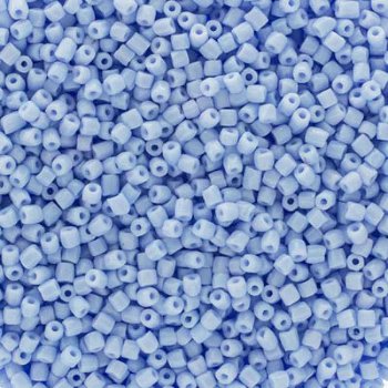 25g, 9/0 3-Cut Opaque Powder Blue Seed Beads