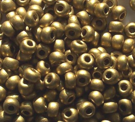 20 Gram Vial of 2/0 Matte Metallic Gold