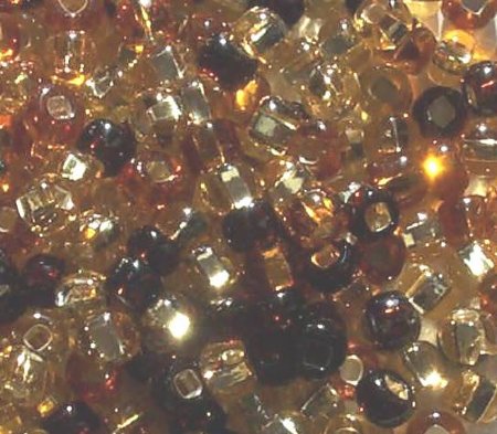 20 Gram Vial of 2/0 Mixed Silverlined Topaz Mix
