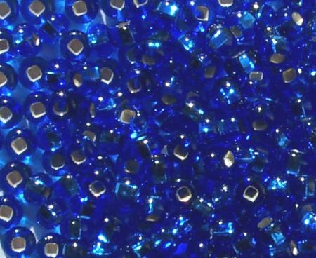 50g 6/0 Sapphire Silver Lined Seed Beads