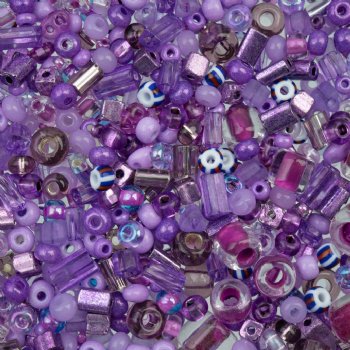 50 Grams Mixed Light Purple Seed & Bugle Beads