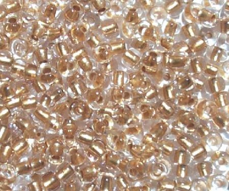 50g 6/0 Metallic Gold Lined Crystal