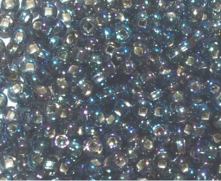 50g 6/0 Silver Lined Grey AB Seed Beads