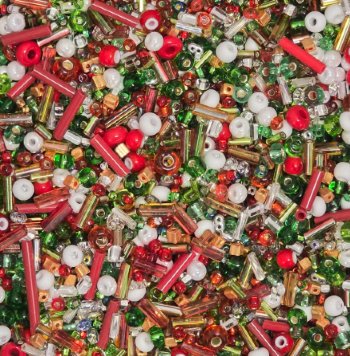 50 Grams Mixed Christmas Holiday Seed & Bugle Beads