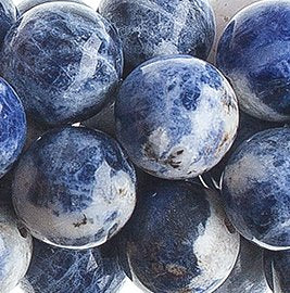 16 inch strand of 10mm Round Sodalite Beads