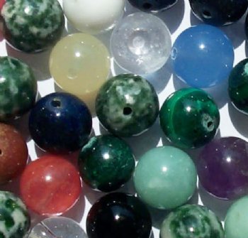30 10mm Round Semi Precious Round Beads