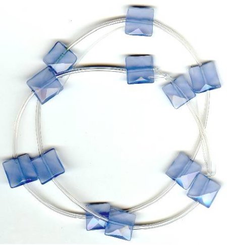 1 10x10mm Chalcedony Faceted Square