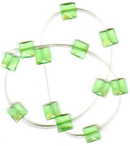 1 10x10mm Chrysophase Faceted Square