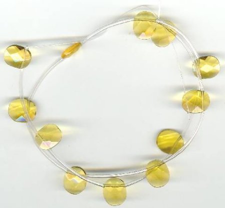1 10x12mm Golden Topaz Faceted Oval Drop
