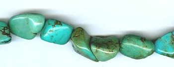 8 inch strand of 11 to 17mm Magnesite Turquonite Nugget Beads