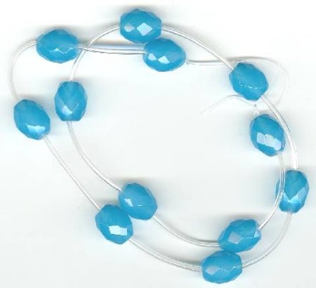 1 12x10mm Aqua Quartz Faceted Oval