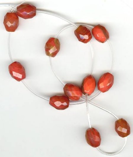 1 12x10mm Orange Quartz Faceted Oval