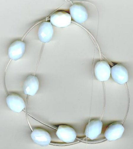 1 12x10mm Sea Opal Faceted Oval