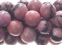 16 inch strand of 4mm Round Rhodonite Beads