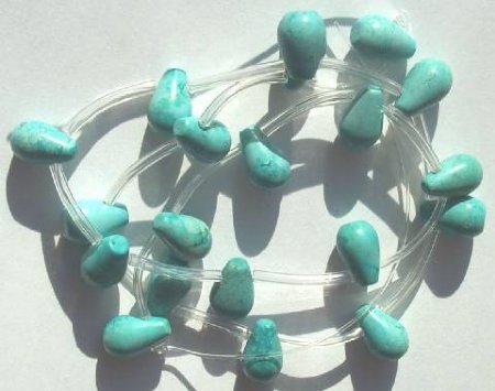 16 inch strand of 7x11mm Turquonite Teardrop Beads