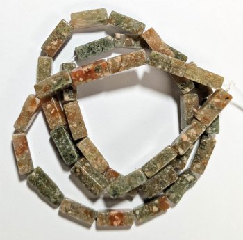 16 inch strand 13x4mm Autumn Jasper Rectangle Beads