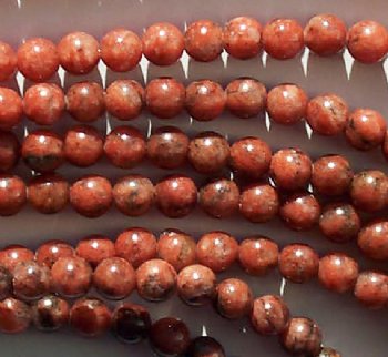 16 inch strand of 4mm Round Brazil Agate