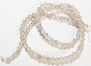 16 inch strand of 4mm Round Natural Agate Beads