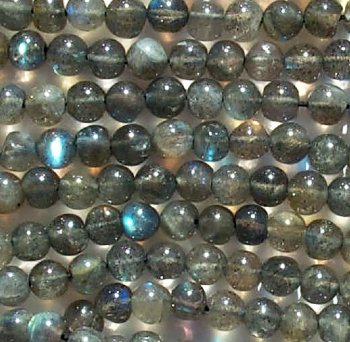 15 inch strand of 5mm to 5.5mm Round Labradorite Beads