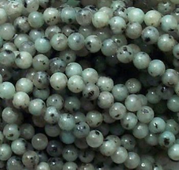16 inch strand of 6mm Round Sesame Jasper Beads