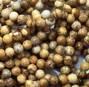 16 inch Strand of 8mm Round Picture Jasper Beads