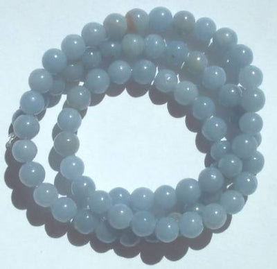 1 16 Inch Strand 6mm Round Angelite Beads