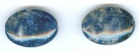 2 18x13mm Sodalite Flat Oval Beads