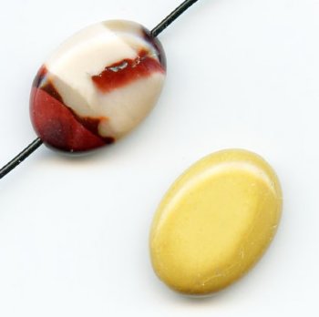 2, 18x13mm Mookite Flat Oval Beads
