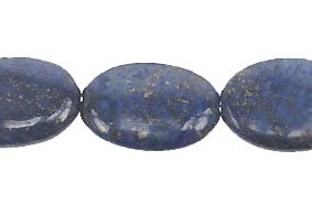1, 25x18mm Enhanced Lapis Flat Oval Bead