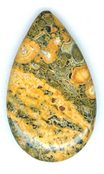 1 30x18x6mm Flat Tear Drop Leopard Skin Jasper