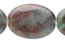 1, 30x20mm Kashgar Garnet Flat Oval Bead