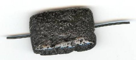1 31x21x9mm Lava Stone Flat Rectangle