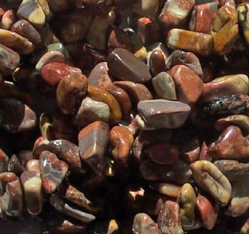 36 Inch Strand Birdseye Rhyolite Chip Beads