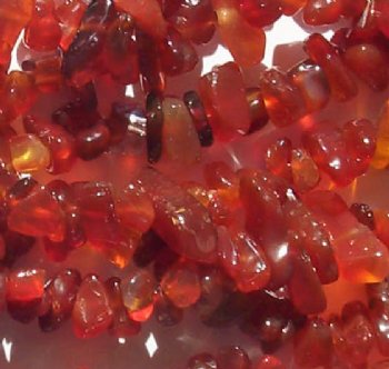 36 inch strand of Carnelian Chips