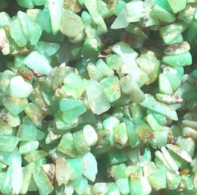32 inch Strand of Chrysophase Chips