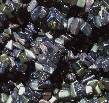 36 inch strand of Blue Stone Chips