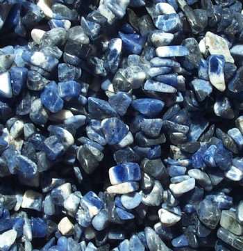 36 inch strand of Sodalite Chips